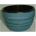 High Quality Printed Cast Iron Cup with Saucer